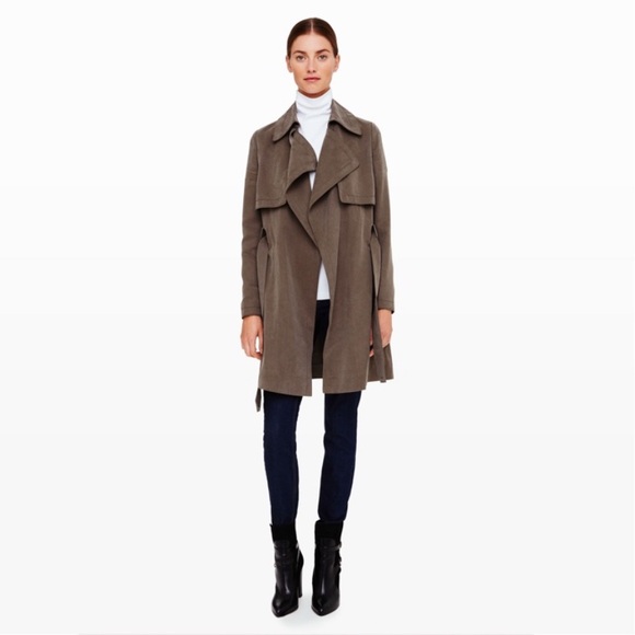 Club Monaco Belted Trench Coat Raincoat Overcoat (Hat Excluded) New - Picture 4 of 15